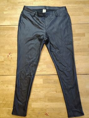 Black Faux Leather Legging Pants